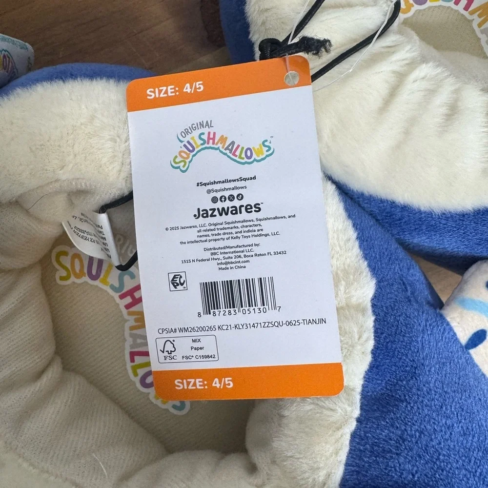 Squishmallows Blue and Pink Kids Slippers